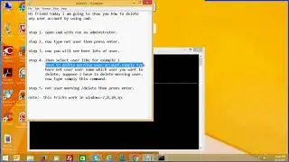 how to delete a user account in windows 7 using command prompt