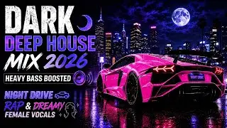 🌃 DARK DEEP HOUSE MIX 2026 🌙 HEAVY BASS BOOSTED 🔊 NIGHT DRIVE RAP & DREAMY FEMALE VOCALS 🚗✨