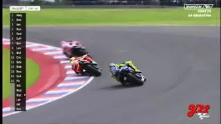 Andrea Iannone choca contra Andrea Dovizioso | GP de Argentina 2016