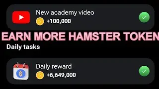 PERFORM TASKS TO GET MORE HAMSTERTOKEN