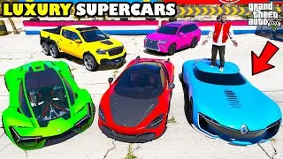 Franklin Collecting Every Luxury Supercar In GTA 5 | SHINCHAN and CHOP