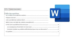 B.B.A.7 : Comment insérer un sommaire ou une table de matières dans un fichier MS-WORD