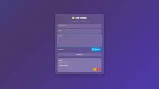 Build a Notes App Using HTML, CSS & JavaScript 🚀 | Beginner Project