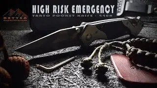 Boker Magnum High Risk Emergency Tanto Edc Pocket Knife Black - Rescue Tool  - Retten supervivencia