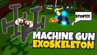 MACHINE GUN EXOSKELETON!! | Build a boat for Treasure ROBLOX