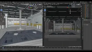 3D Environment Art - SciFi Room - Blender to Unreal - Timelapse - Blockout - Part 1
