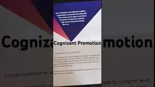 Cognizant Promotion Appreciation | Associate to Senior Associate | CTS