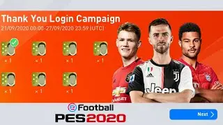 PES 2020 || FREE REWARDS || Thank You Login Campaign || Free 5* Trainers
