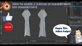 HOW TO MODEL A REALISTIC CURTAIN IN BLENDER 2022 (NO COMMENTARY;MISTAKES MAY INCLUDE)