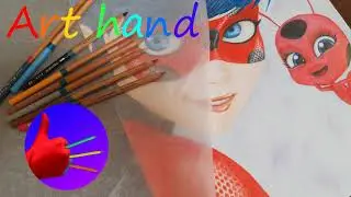 Рисуем Леди Баг (Маринетт) и Тикки. We draw Lady Bug (Marinette) and Tikki.
