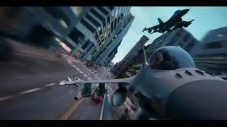 Jets in the city (Cinematic footage with Unreal Engine and City demo)
