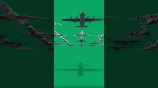 [Green Screen] Airplanes flying free video effect for use
