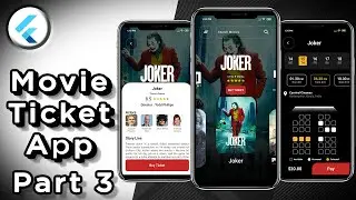 Movie Ticket App UI with Animations - Flutter UI - Speed Code - Part 3 - Movie Ticket Booking App UI