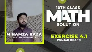 10th Class Mathematics Exercise 4.1 Complete Solution | Punjab Board