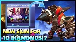 Trying to Get Grock's New Skin in 10 Diamonds Lucky Bundle! | Mobile Legends - Events | MLBB