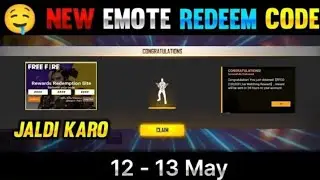 Free Fire Redeem Code Today 12 May | New Emote Redeem Code | FF Redeem Code Today