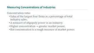 Mateer Coppock Ch 13, Pt 1- Introduction to Oligopoly
