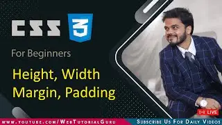 🔴 10. CSS Height, Width, Min Width, Max Width, Css Padding, Css Margin | CSS Hindi Tutorial 