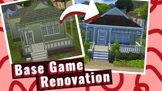 Can I Renovate this BASE GAME STARTER? || Sims 4 Speed Build || Base Game || NO CC