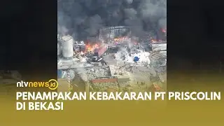 Penampakan Mengerikan Kebakaran PT Priscolin di Kaliabang Bekasi dari Udara | NTVNEWSID