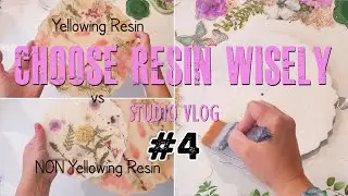 Resin Art Studio VLOG #4 | When your resin turns an ugly shade of yellow, one idea to fix it!