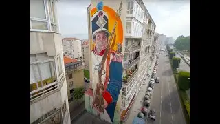 Seguimiento de mural creado por Diego As en Coia , Vigo