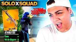ESSA É A NOVA ARMA MAIS FORTE DO FREE FIRE SOLO VS SQUAD!! FREE FIRE MOBILE