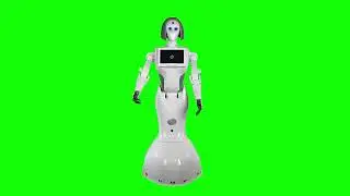 Robot Is Dancing Movements  Green Screen Effect | No Copyright Stock Video