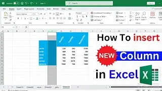 how to insert column in excel | how to insert column | how to add a column in excel | excel tutorial