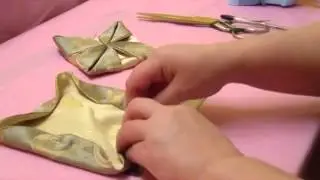 Оригами из ткани цветок  Клематис2