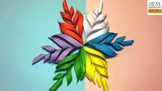 How to make 3D snowflake paper | DIY paper snowflake tutorial