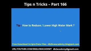 Tips n Tricks Part 166 How to Reduce / Lower High Water Mark ?