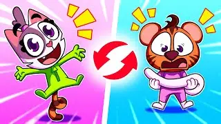 Family Body Swap! My Sister Took MY TAIL! 🙀| Funny Stories For Kids by Cleo & Theo 😻