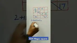 4X4 magic square CBSE class 6#maths #youtubeshorts #shorts
