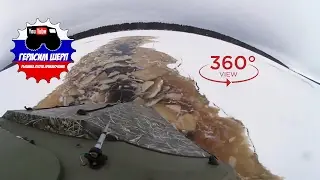 Вездеход провалился в полынью! полная версия 360!