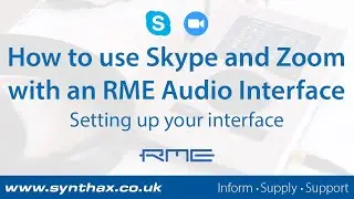 How to use Skype and Zoom with an RME Audio Interface: Setting Up Your Interface