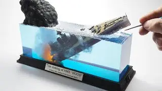 The Sinking of HMS HOOD / WRECK DIORAMA/ How to make/ DIY