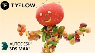 Dancing Fruit Man! Preview! 3ds Max / TyFlow
