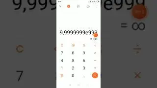 как получить знак бесконечность ?! в калькуляторе !?