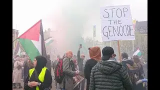 Protests in Malmö during Eurovision 2024