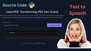 PDF to Speech: Source Code of Python & Javascript Project | Python Tutorial for Text to Audio