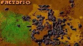Factorio #12. Кусаки Атакуют! Строим ракету! Павук!