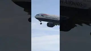 British Airways B777-200 Landing London Heathrow #shorts
