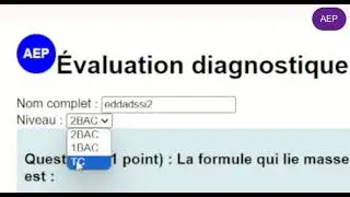 annonce evaluation diagnostique interactive de chimie /complet
