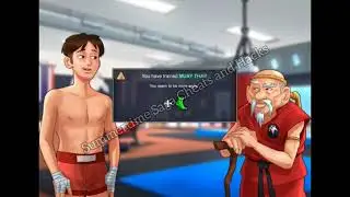 Summertime Saga Muay Thai Training Elbow training