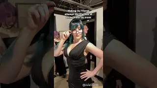 Attempting the #glambot at Anime black tie event @WholeWheatPete @Birlap #anime #manga #cosplay