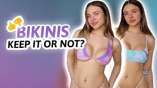 trying on my bikini collection…