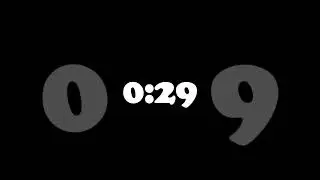 1 Minute (60 Seconds) Countdown Timer (White Numbers, Black Background) #1minutetimer #timer