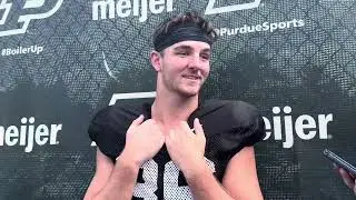 Purdue TE Max Klare talks after fall camp