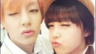 BTS V (Kim Taehyung) and Apink Jung Eunji